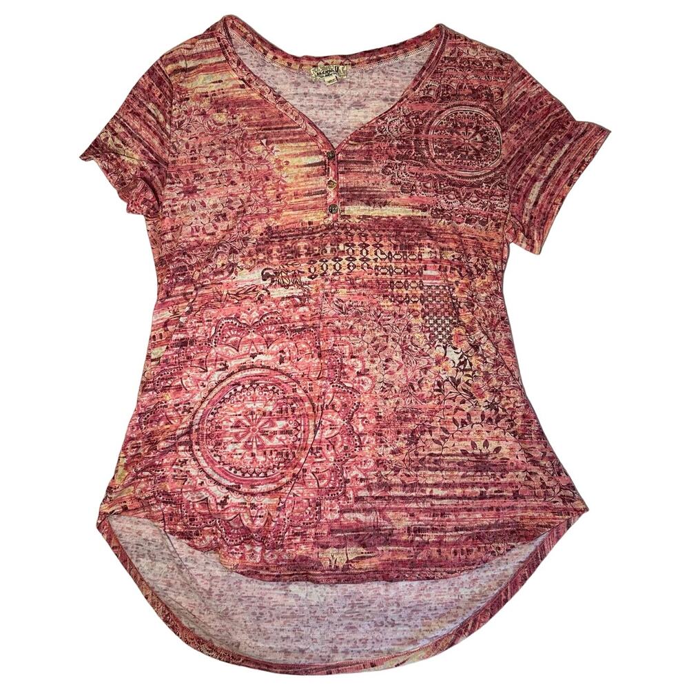 One World Pink Woman's Blouse Top Size Large